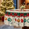 Christmas Tablecloth, Festive Tablecloth Bell Ball, Household Waterproof And Oil-Proof Leave-In Placemat Decoration Scene Arrangement