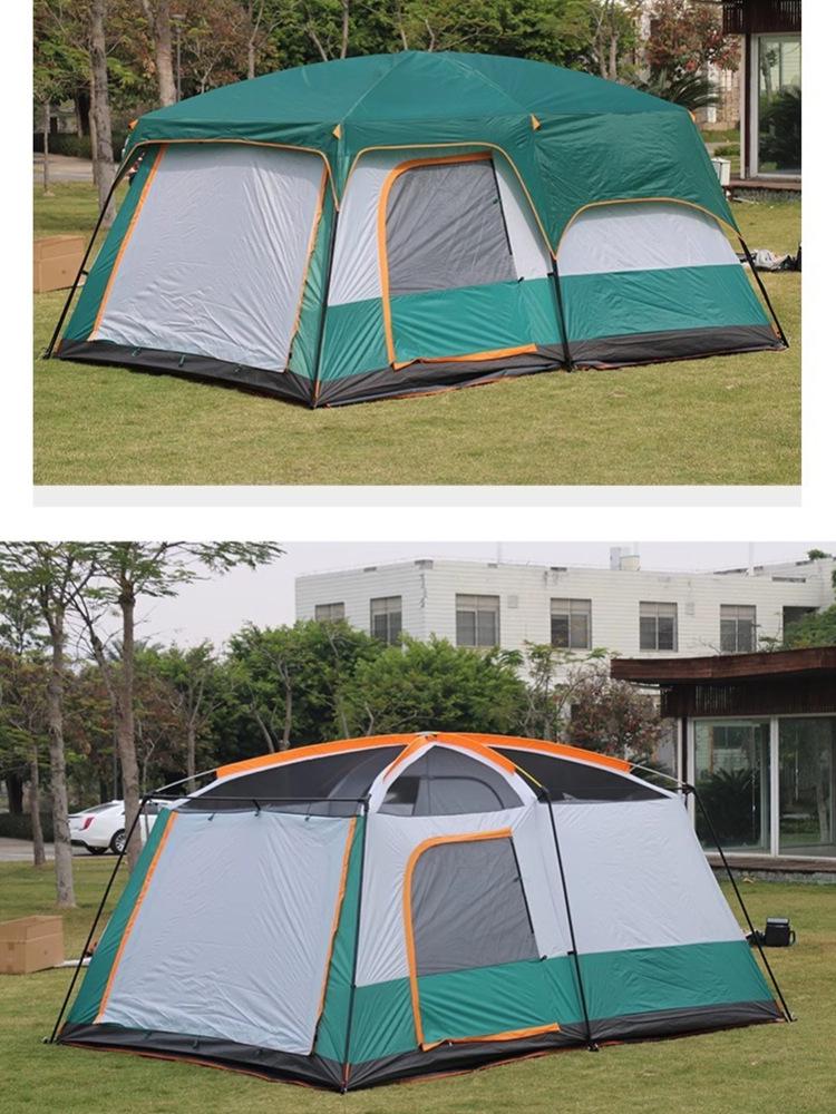 Double-Layer Outdoor Tent: Two Rooms & Living Area - Spacious, Portable, and Durable for Camping & Picnics