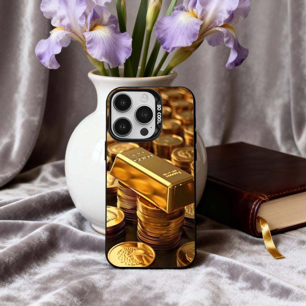 

G-Gold M-MoneyS P-Pattern Phone Case For iPhone17,16,15,14,13,12,11 Plus,Pro Max Black Candy silver phone case iPhone15promax