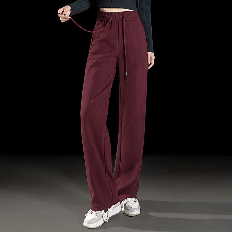 Silkbay Women's Plush Lined Wide-Leg Casual Pants