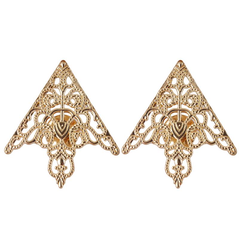 

1PC Vintage Women Men Elegant Crown Hollow Shirt Collar Corner Buckles Fashion Brooch Pin For Clothing Decoration золотой