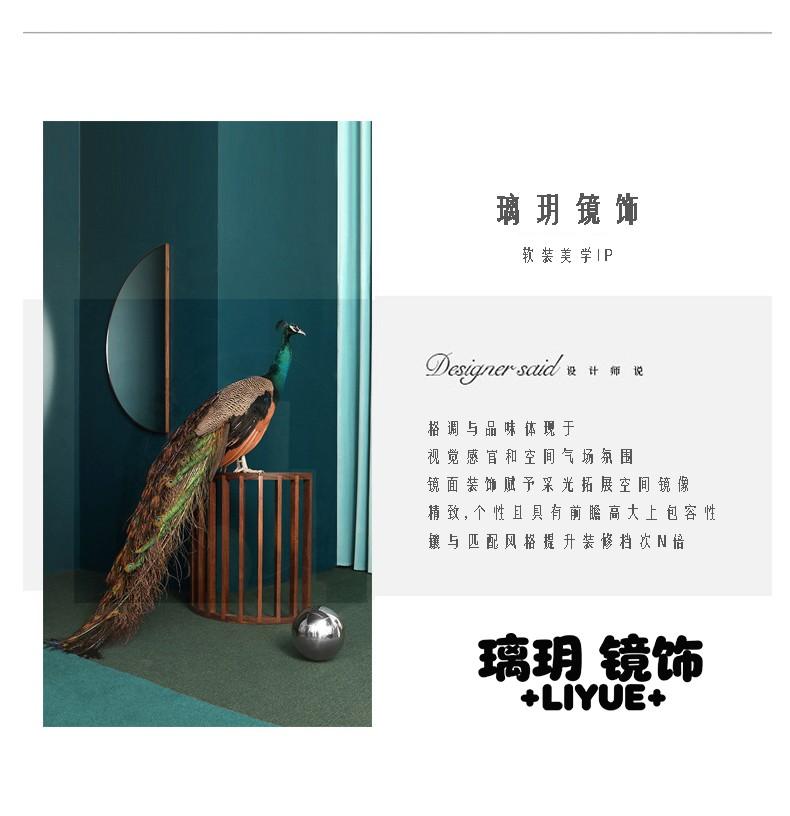 Irregular art-shaped mirrors, American-style creative restaurant special-shaped dining side mirrors, hotel decorative mirrors