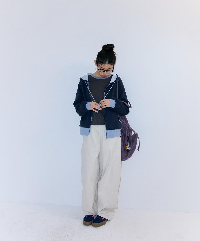 Peulleoti Star Pocket Wide Curve Pants (Ivory)