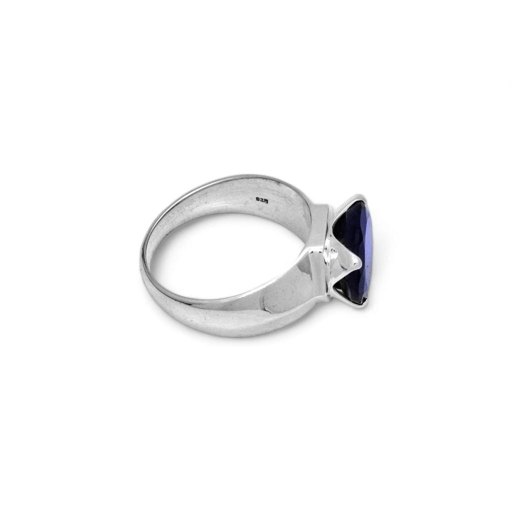 Labradorite Statement Ring: Natural Gemstone, 925 Sterling Silver