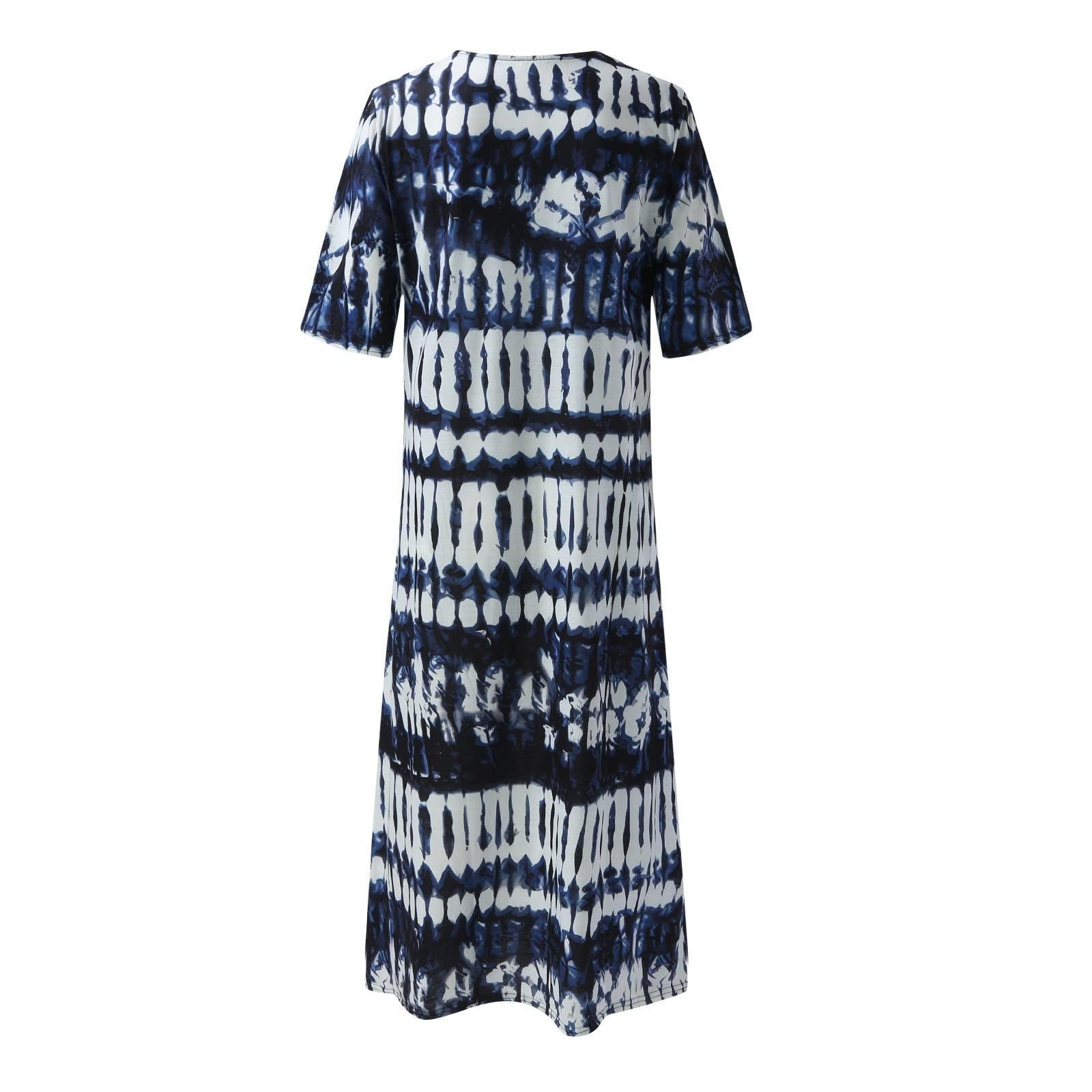 Модное женское свободное платье миди на пуговицах с принтом XL розовый — фото 4