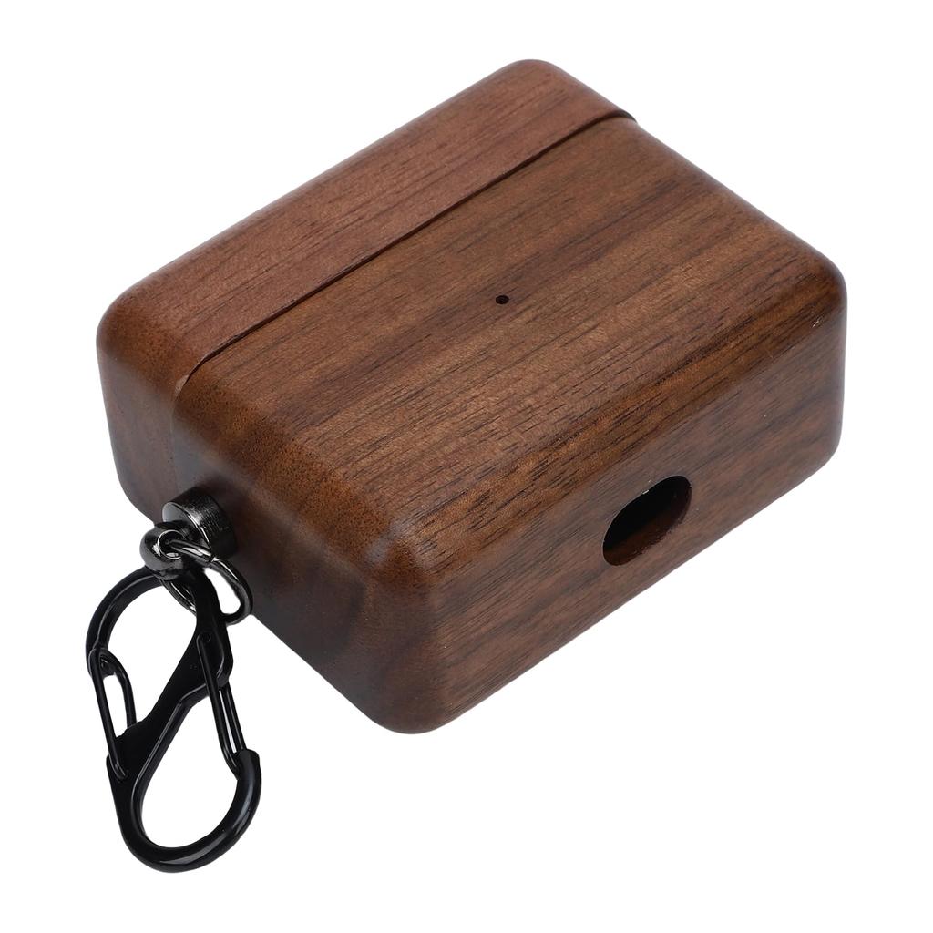 Acogedor Wooden Carrying Case, Walnut Wood Case, Compatible with Bowers Wilkins Pi8 Wireless Bluetooth Earphones Charging Case, Hand-Polished Handcraf