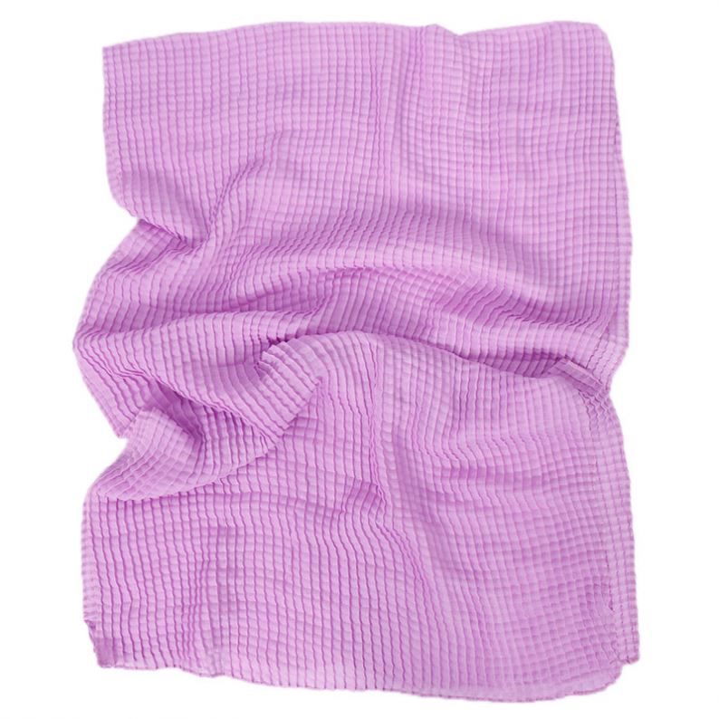 Women Pleated Viscose Cotton Muslim Wrinkle Scarves Plain Crinkle Plaid Stretchy Head Wraps Hijab Shawls