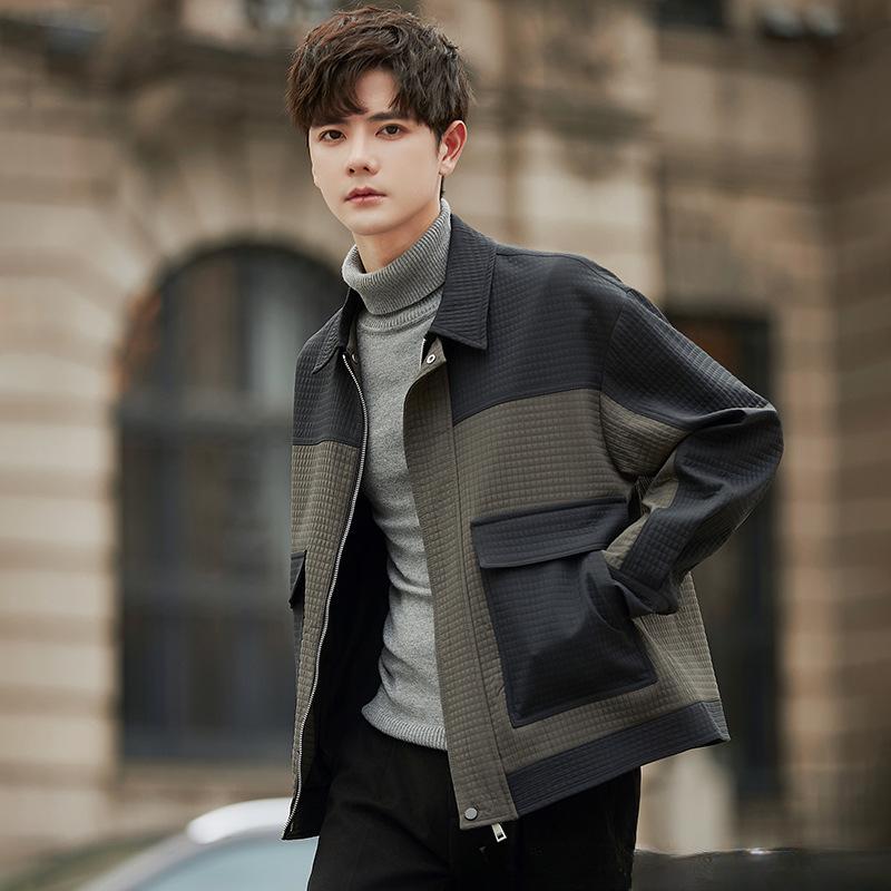 

Мужское пальто Новое весенне-осеннее Свободное Повседневное Куртка-инструмент Легкий Повседневный Топ Тренд 3XL черный серый