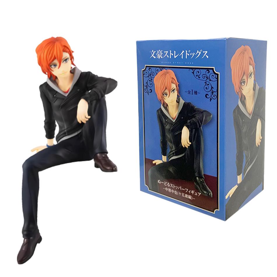 

Anime Bungo Stray Dogs Nakahara Chuya Figure Dazai Osamu Action Figures Noodles Press Collection Cute Decoration Model Toys PVC Poseable Articulated