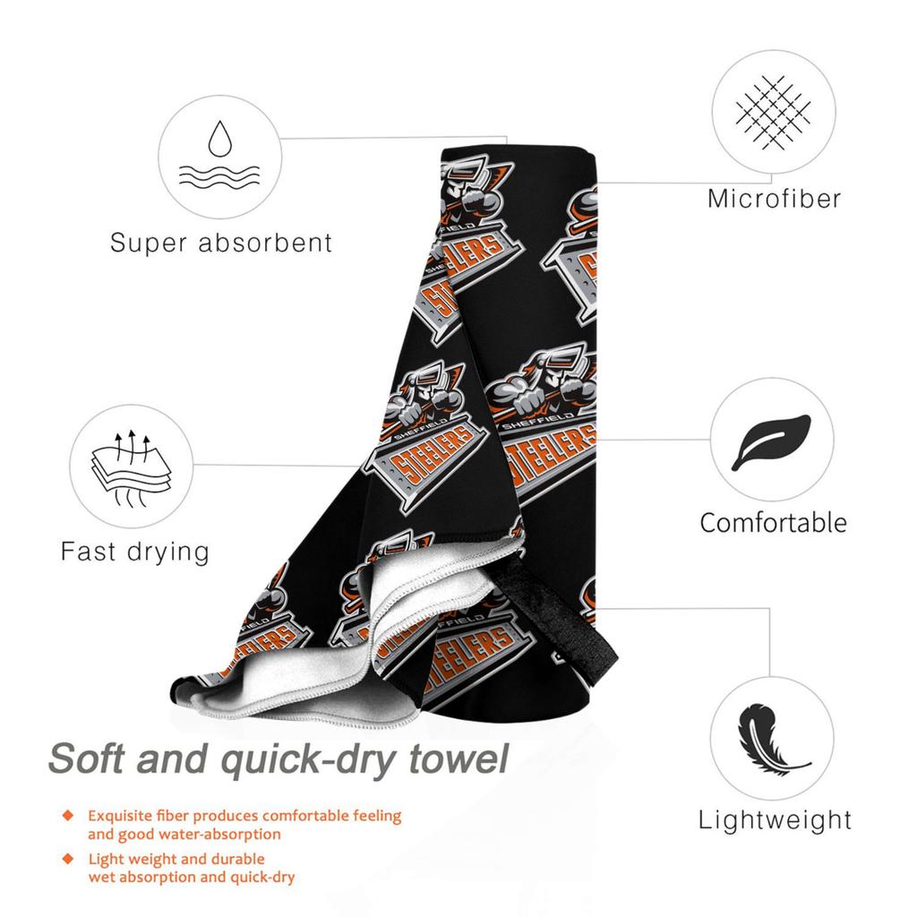 La Toalla de Playa Sheffield Steelers Microfibra Suave Secado Rápido Absorbente Toallas Rápidas Para Nadar