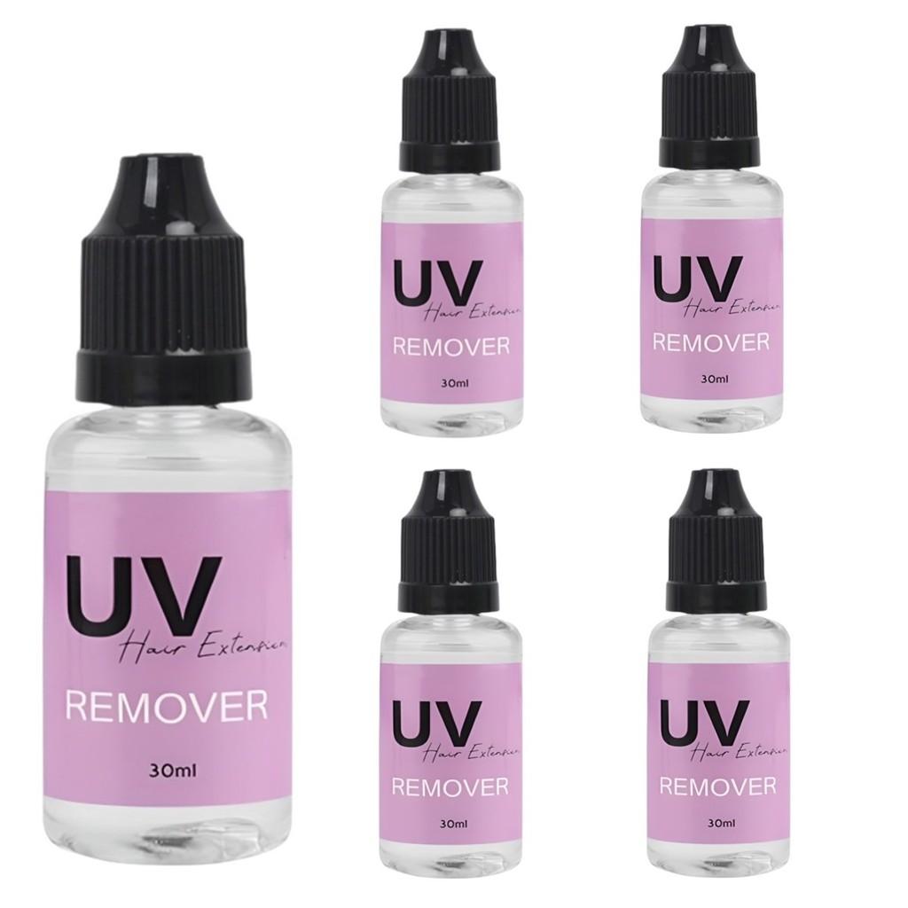 UV Glue Remover 30ml,Fast Dissolving for Extensions & Eyelashes,Professional Safe Solvent with Brush