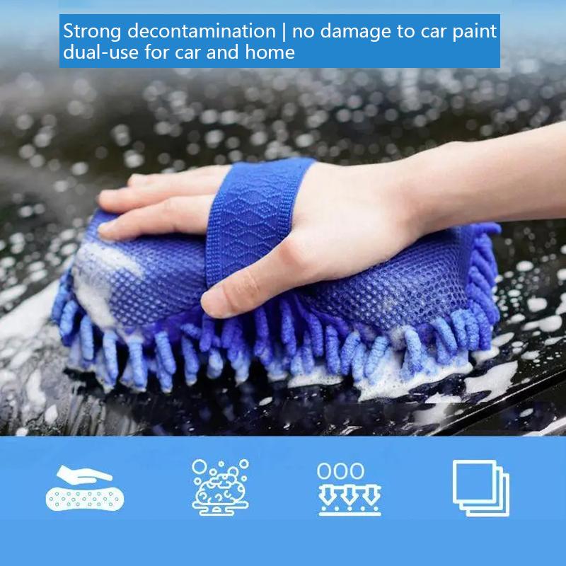 Car Wash Microfiber Chenille Car Wash Sponge Care Washing Brush Pad Washing Towel Auto Gloves Styling Accessories Gadget 2025