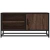 TV Stand in Oak Effect 80 x 34.5 x 40 cm Particleboard and Metal