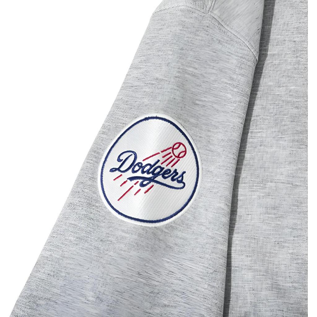 New Era MLB SS24 Los Angeles Dodgers Logo Embroidered Pullover Hoodie Long Sleeve Men hoodies Gray 14179208