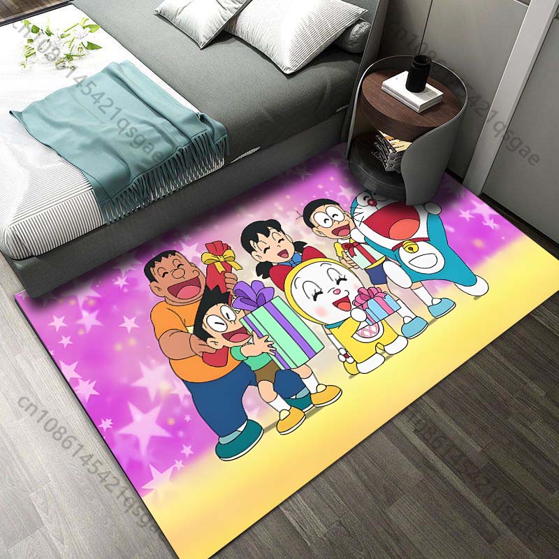 Japan D-Doraemon with Friends Print Carpet for Living Room Bedroom Kid's Room Home Decor Non-slip Mat Area Rug Luxury Gift