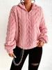 Women's Warm Fleece Sweatshirt Casual Stripe Pattern Tops for Autumn and Winter