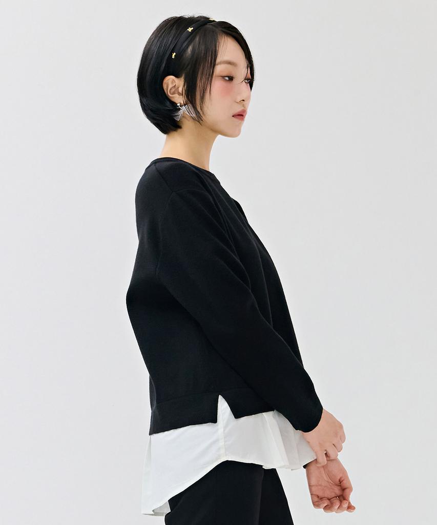 CHASECULT Women'S Layered Sweater - Black