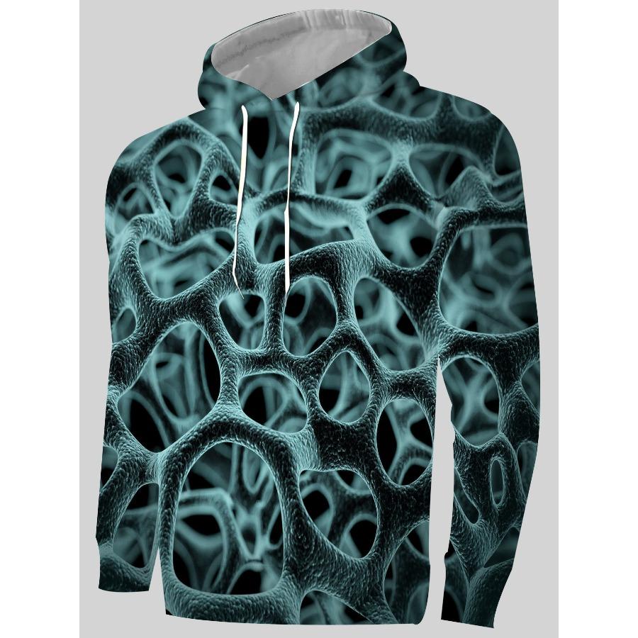 Herbst Winter North Eisbär Pullover Langärmel 3D-Druck Herren Hoodie Schwarzes Katzenmuster Trendige Sportbekleidung Sweatshirt