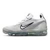 Nike Air VaporMax 2021 Flyknit GS Weiß Metallic-Silber Kinder-Sneakers Schwarz DB1550-100