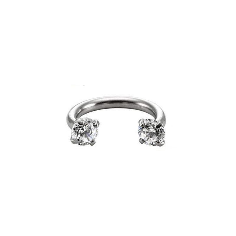 Stainless Steel Crystal Hoop Ring Piercing Nose Ear Belly Button Rings Women Men Cartilage Helix Earrings Daith Piercing Jewelry