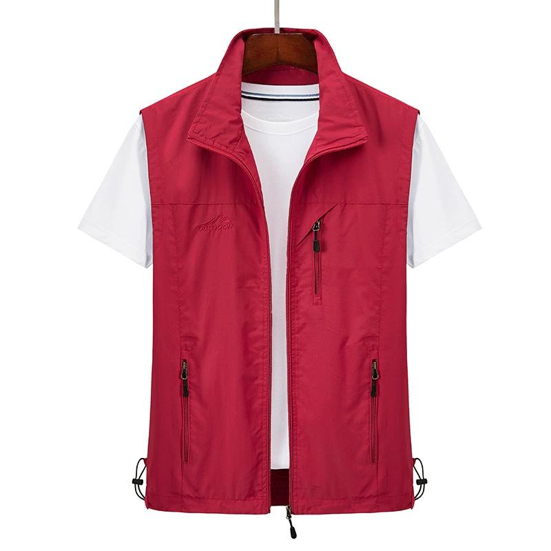 Men's Spring/Summer Outdoor Quick-Dry Vest Youth Simple Sleeveless Workwear Jacket