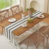 Bohemian Table Runner Knitted Table Runner with Tassels Black White Table Runner Dining Table Decoration for Farmhouse Weddings Parties