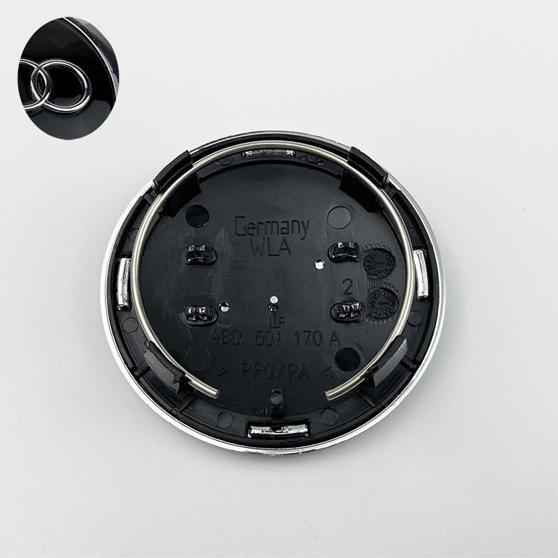 For Audi A1 4pcs 60mm 61mm 68mm 69mm Audi Hub Caps Car Wheel Center Caps For Audi A1 A2 A3 A4 A5 A6 A7 A8 S3 S6 Q3 Q5 Q7 Accessories