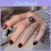 Einzigartiges Vintage-Design Totenkopfring für Damen Stilvoller Verstellbarer Kupferschmuck