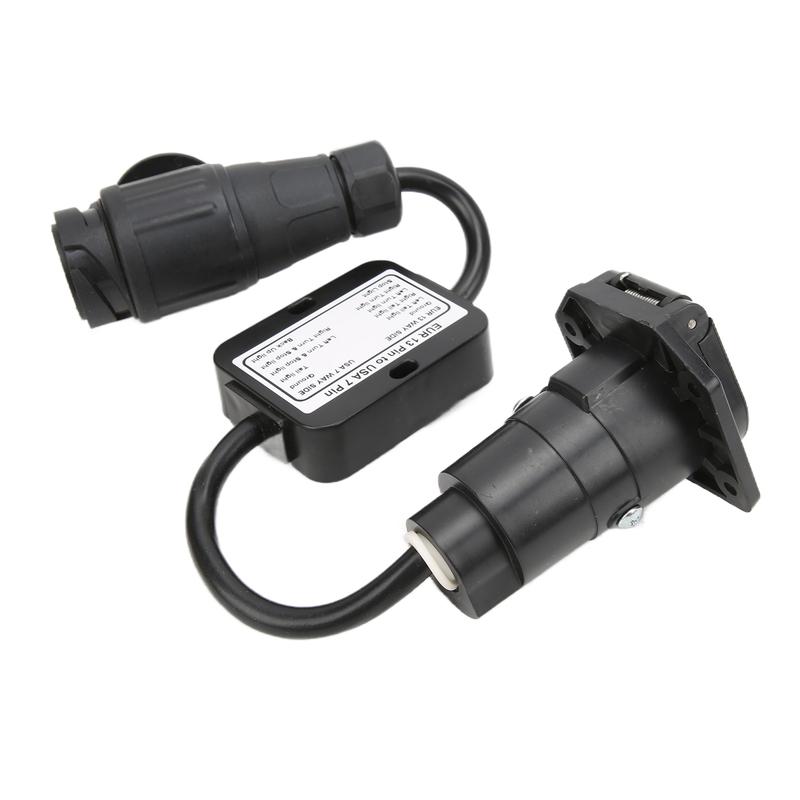 an 13 Pin to  7 Way Plug Round Connector Trailer Light Electrical Converter Trailer Light Converter