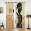 Schöne afrikanische Frau Fenster Vorhänge für Wohnzimmer Schlafzimmer Luxus moderne Küche Vorhänge Stoff Vorhänge
