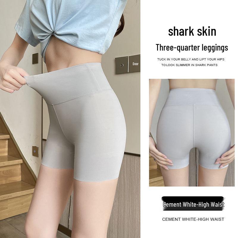 Women's Anti-Exposure Safety Shorts - Seamless, Ice Silk, Plus Size, Abdomen Control & Hip Lift, No Roll Up, Summer Thin Base Layer.