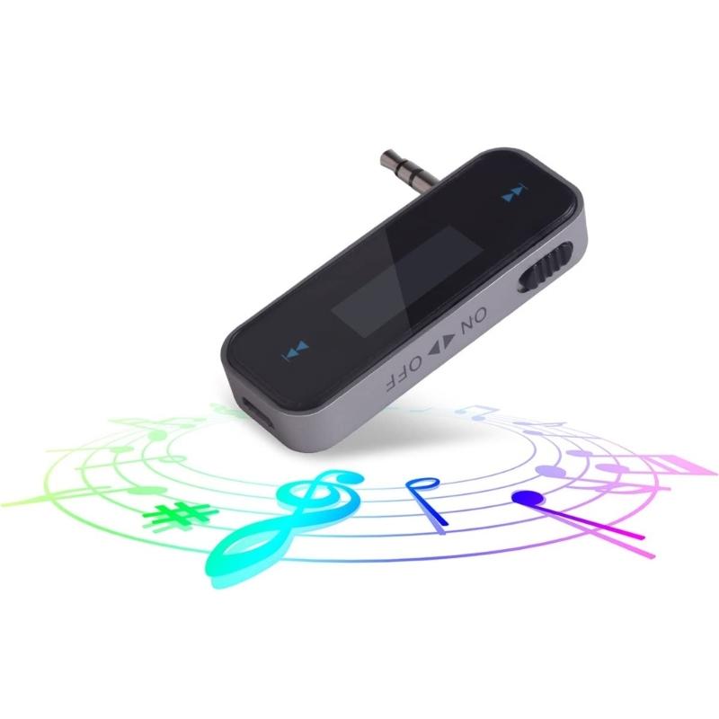 Auto MP3 MusikAudio FM Transmitter 3,5mm Aux Anschluss Im Auto Radio Transmitter Freisprech Audioadapter Autozubehör Tragbar