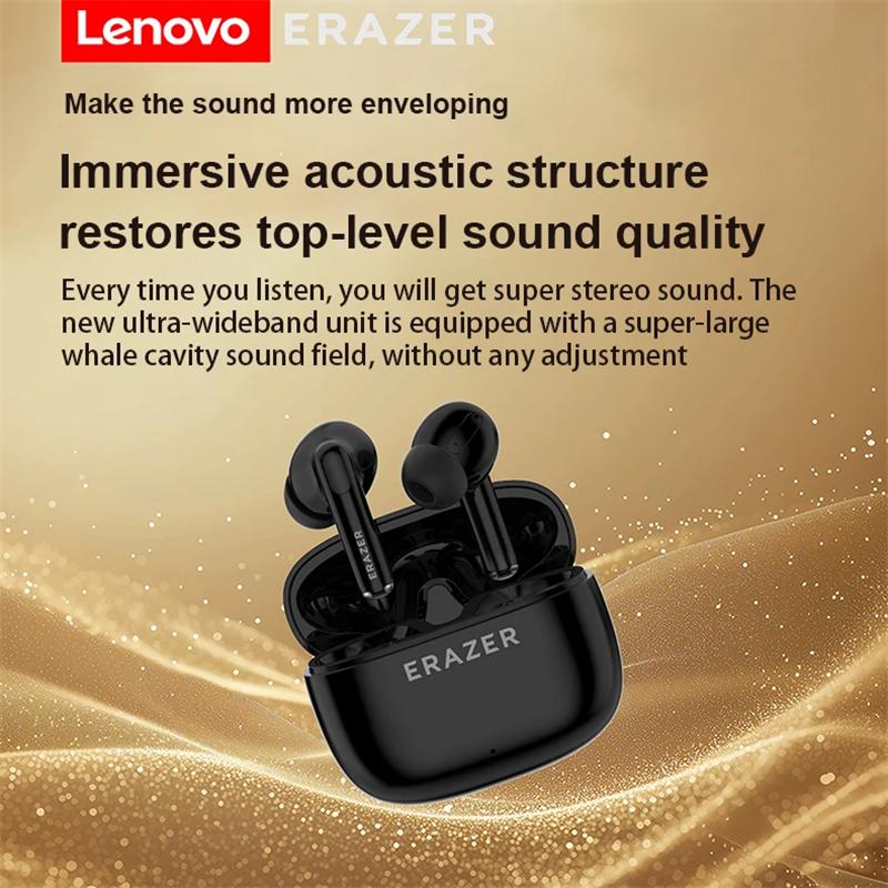 Lenovo ERAZER XT69 Pro TWS Wireless Headphones Game Low Latency Bluetooth 5.4 Noise Reduction Sport Waterproof Earbuds