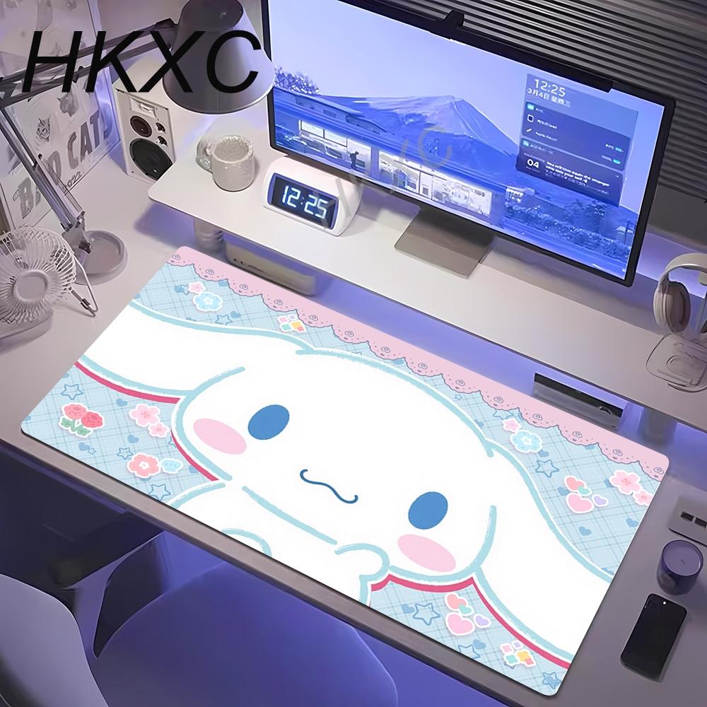 XXL Mouse Pad Kawaii Cinnamoroll Mouse Mat Cute Gaming Accessories Computer Gamer Keyboard Pad Large Size Non-slip Desk Mats