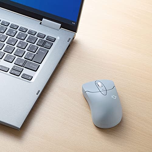 Sanwa Supply Mouse Bluetooth5.0 Quiet 3 Buttons Blue LED Small "Ioplus" Series Sky Blue MA-IPBBS303BL