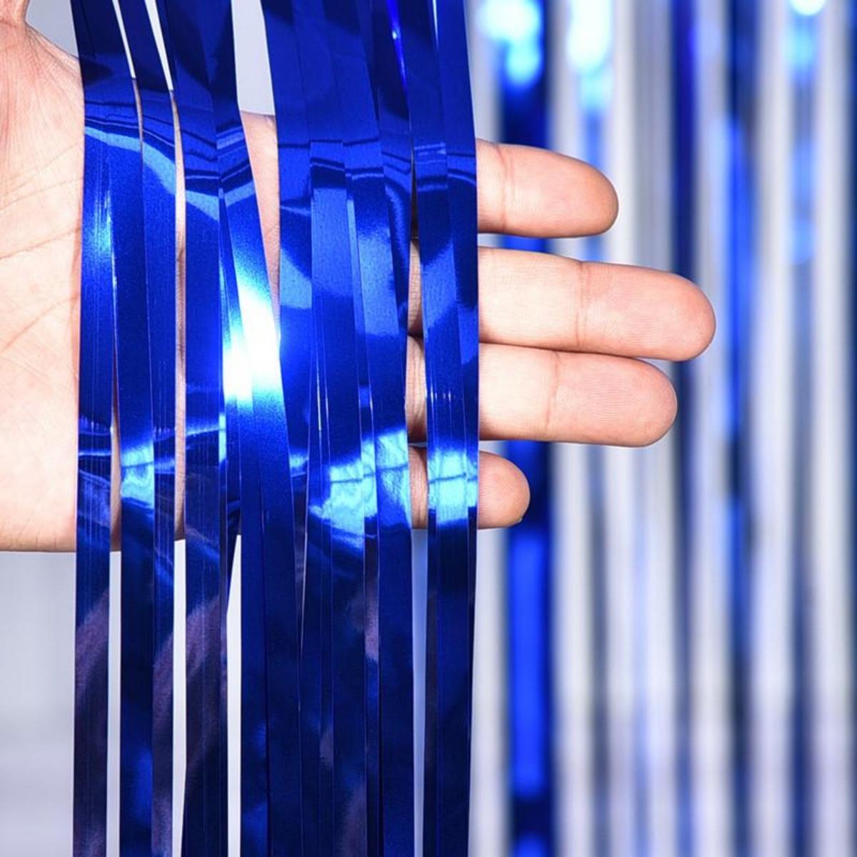 

Блестящий занавес из мишуры 1×2 метра Type B(1*2m) темно-синий