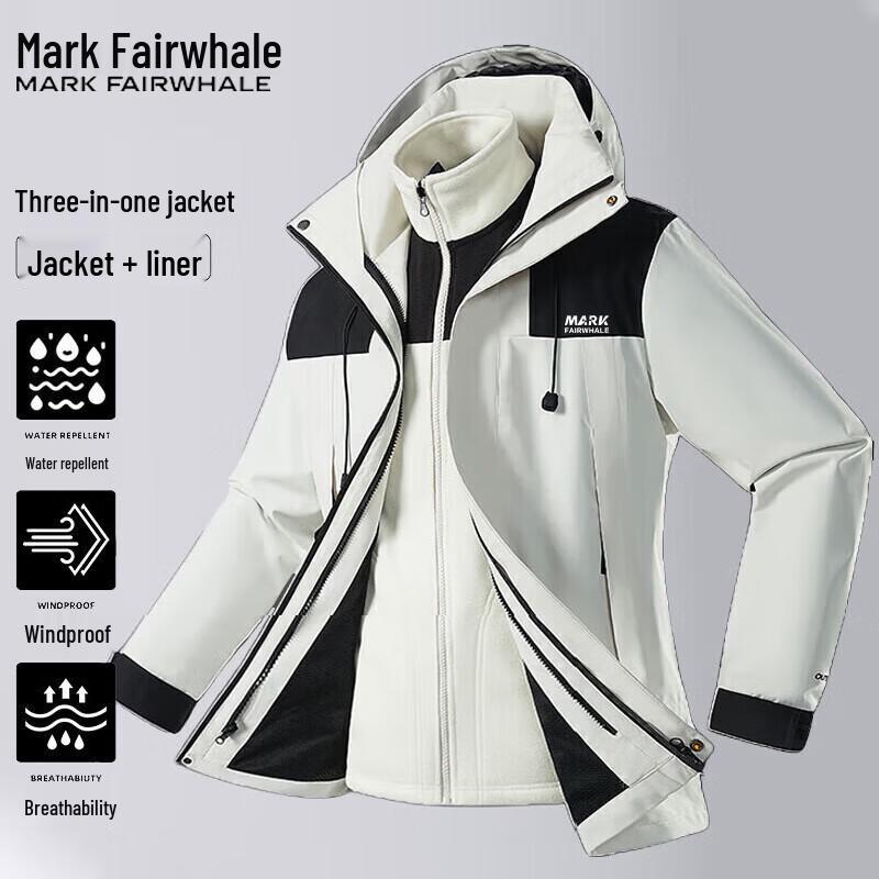 

Mark Fairwhale Men s 3-in-1 Detachable Outdoor Jacket 3XL