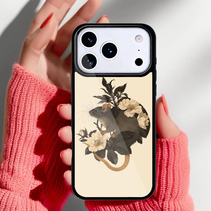 Mouse Rat Phone Case for iPhone 17 Air 16e 15 14 13 Pro Max Back Cover for 12 11 Pro Coque
