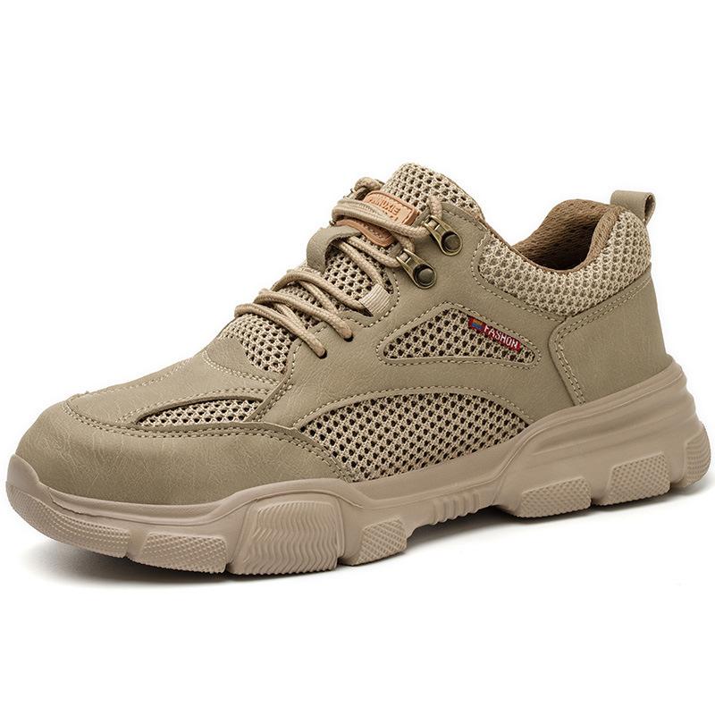 

Oulylan Men Wear-Resistant Lightweight Labor Boots Anti-Smash Steel Toe Safety Sneakers Male Anti-Puncture Work Protective Shoes 46