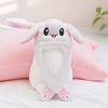 Cute Cartoon Bunny Ear Moving Hat Soft Plush Kawaii Rabbit Ears Winter Cap for Birthday Gifts