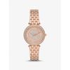 Mini Darci Pavé Rose Gold-Tone Watch MK4592