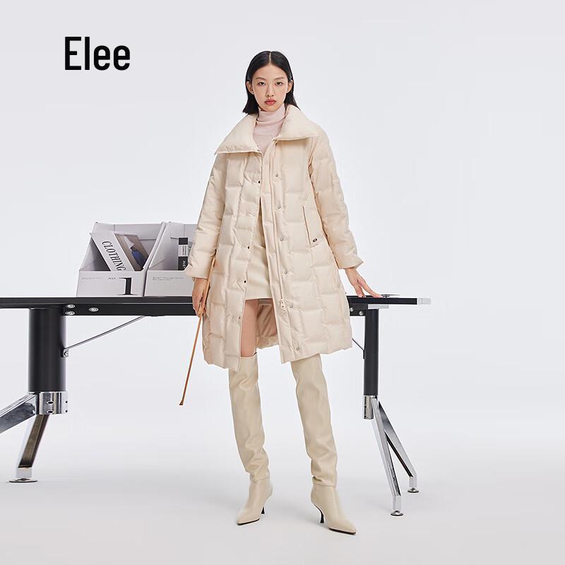 Ailaiyi Women's Mid-length Lapel Duck Down Jacket