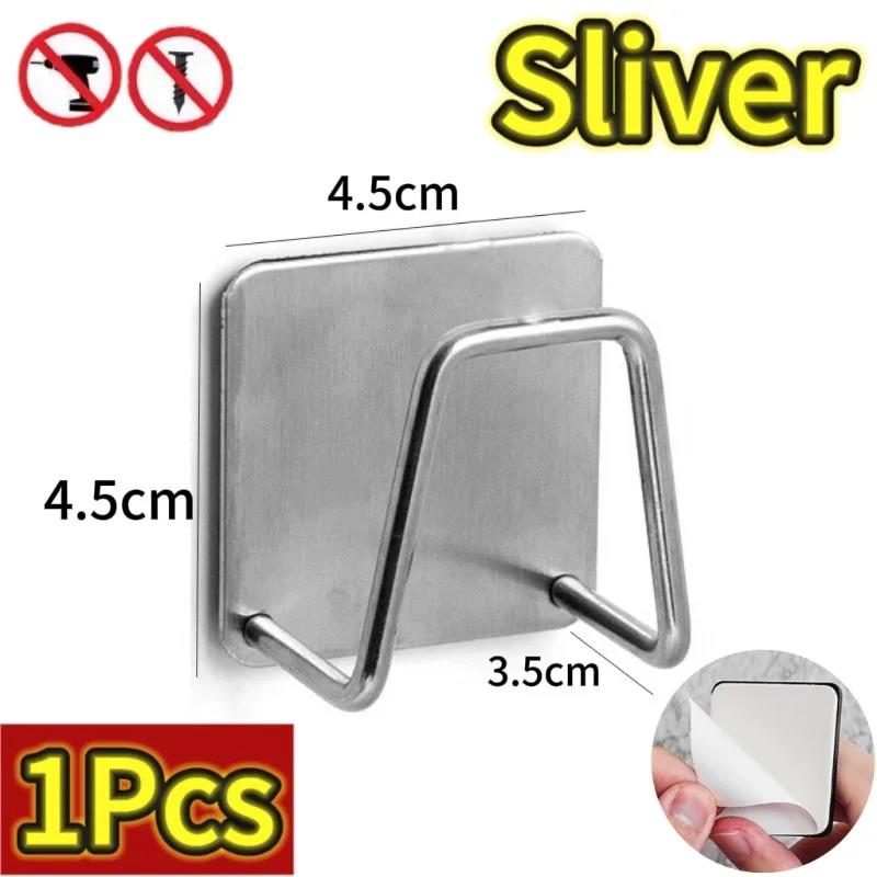 Kitchen Sponges Holder Stainless Steel Sink Shelf Adhesive Holders Drain Drying Rack Wall Hooks Accessories Storage Organizer Cup Holders 5