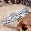 Armband im Vintage-Stil aus reinem Silber mit Lotus- und Fischherz-Motiv, geeignet für den täglichen Gebrauch und Partys, ein Schmuckaccessoire für alle Jahreszeiten