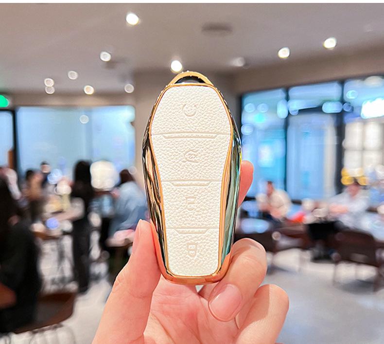 Compatible with BYD Yuan UP, Yuan PLUS, Yuan PRO: Men's and Women's Key Bag Set with Shell Buckle.