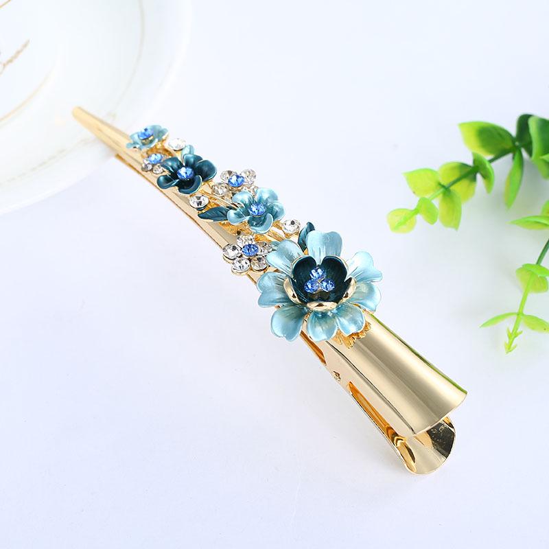 New Gorgeous Shiny Crystal Zircon Hairpin Sweet Lady Hairpin Duck Beak Hairpin High Quality Flower Tree Branch Hairpin