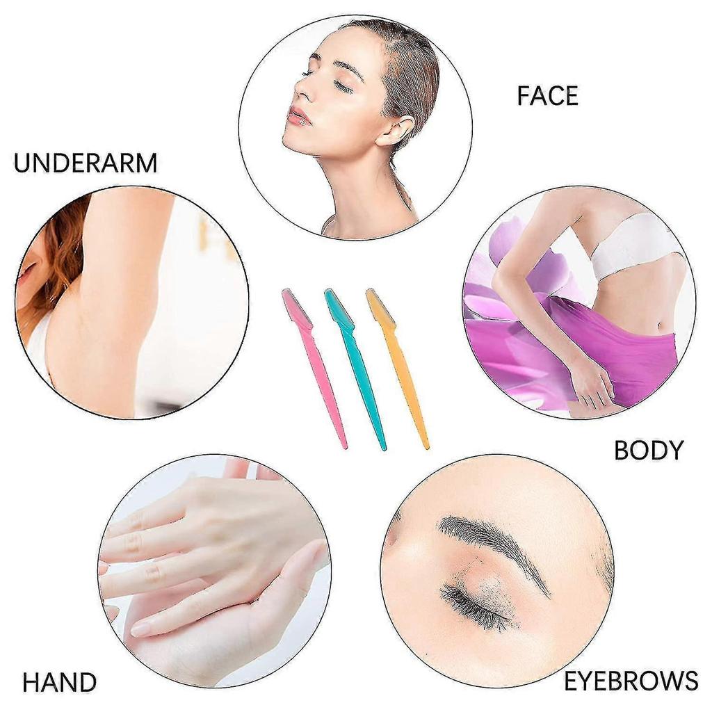 Eyebrow Razor,60 Pcs Eyebrow Razors Multipurpose Exfoliating - Chuan