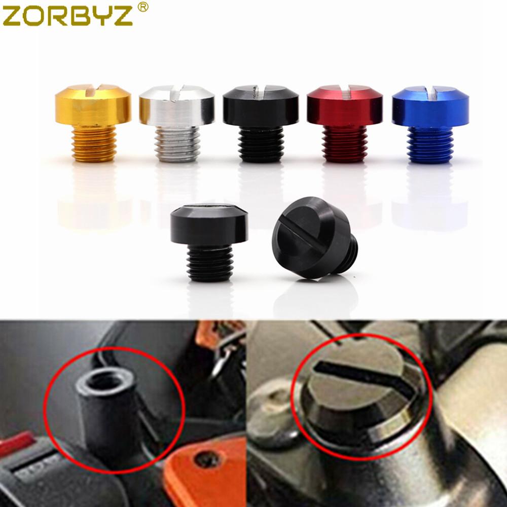

ZORBYZ 2 шт. универсальный мотоцикл с ЧПУ M10*1,25, заглушка для зеркального отверстия, болты, крышки, винт по часовой стрелке для Honda