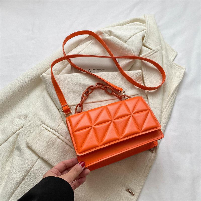 Casual personalized bag women's new trend fashion shoulder bag simple small square bag messenger bag
