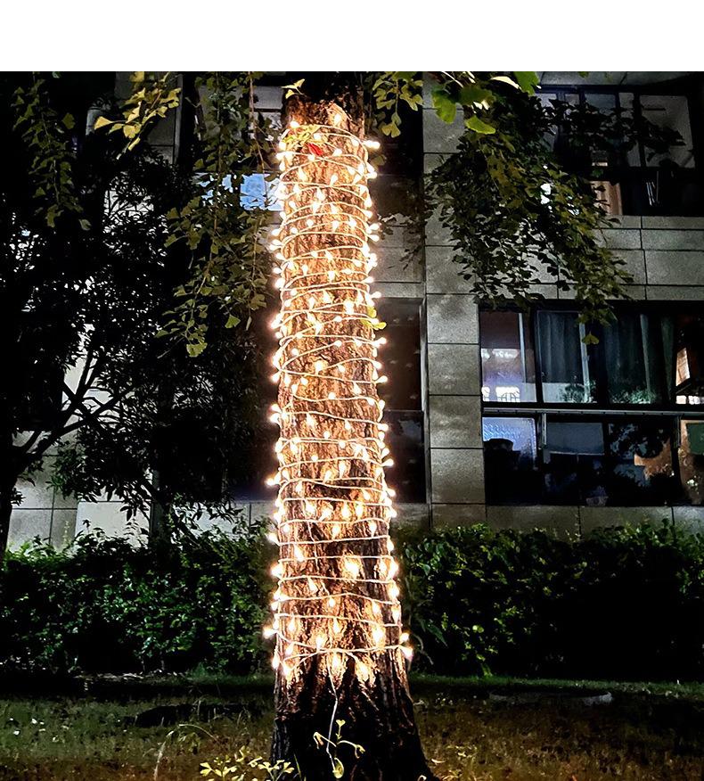 Solar Color-Changing LED Starry String Lights - Waterproof Popcorn Fairy Lights for Camping and Outdoor Tent Decor